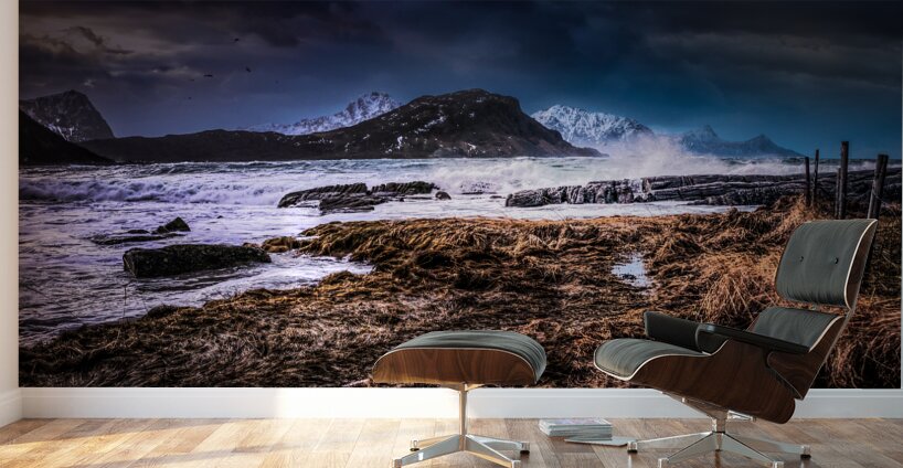 Loften Beach Gale Force Winds Wall Murals