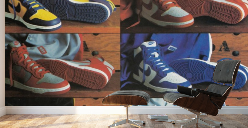 1987 Nike Dunk Shoe Ad Poster by Row One Brand Wall Art