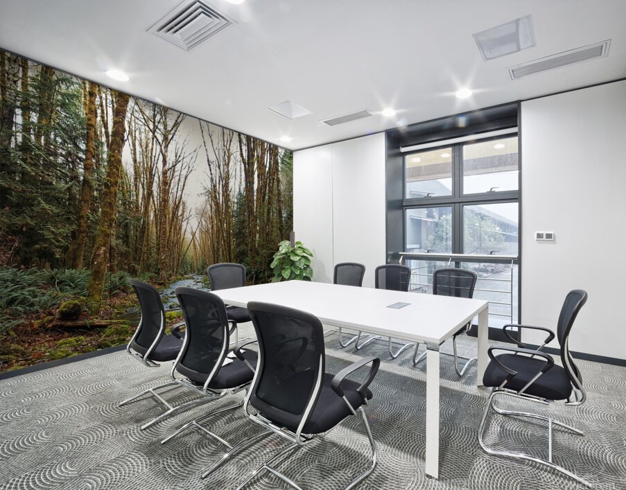 River and Forest Wall Printing