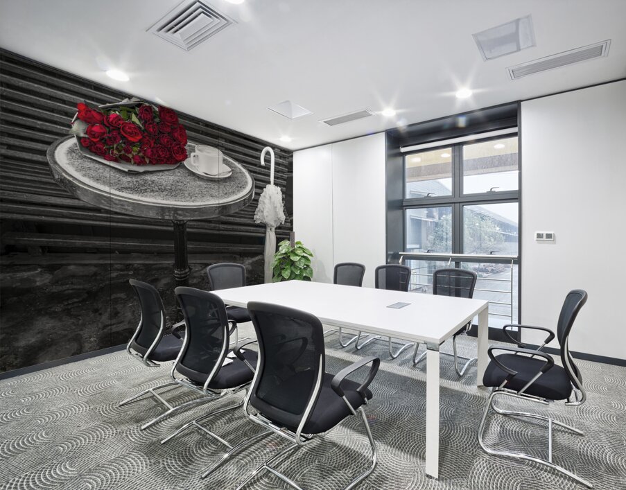 Flower-Filled Moment Wall Printing