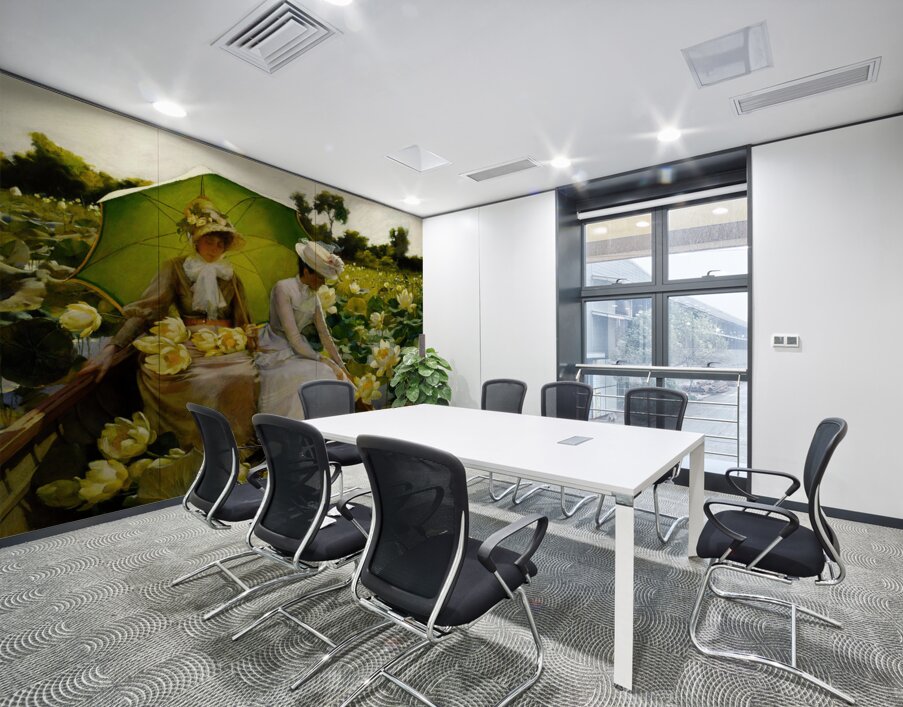 Charles Courtney Curran 1861 1942 Lotus Lilies  1888  Wall Printing