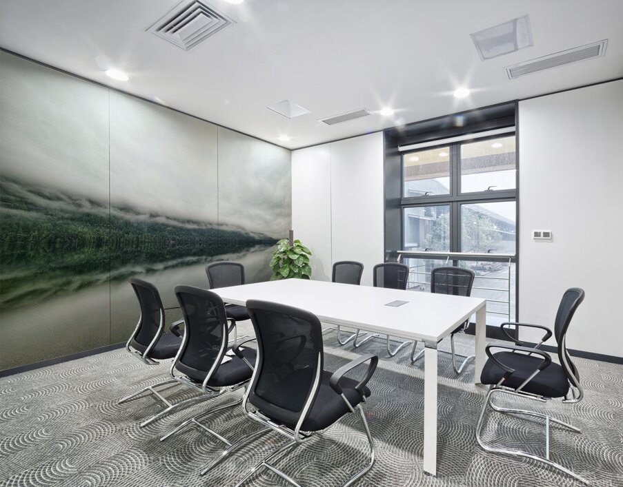 Cameron Lake Low Clouds Wall Printing