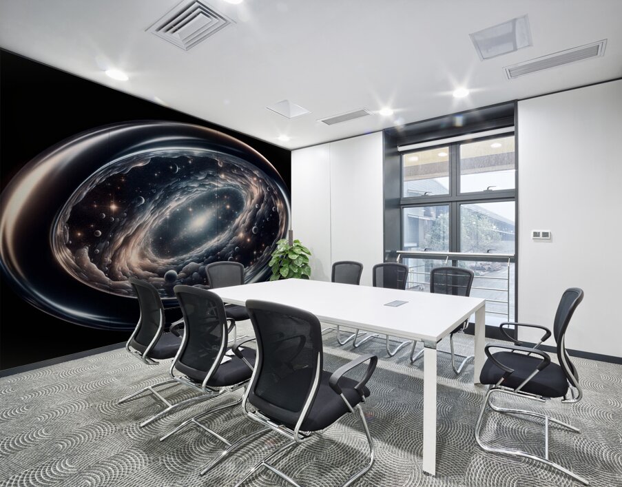 Space Ovalized Wall Printing