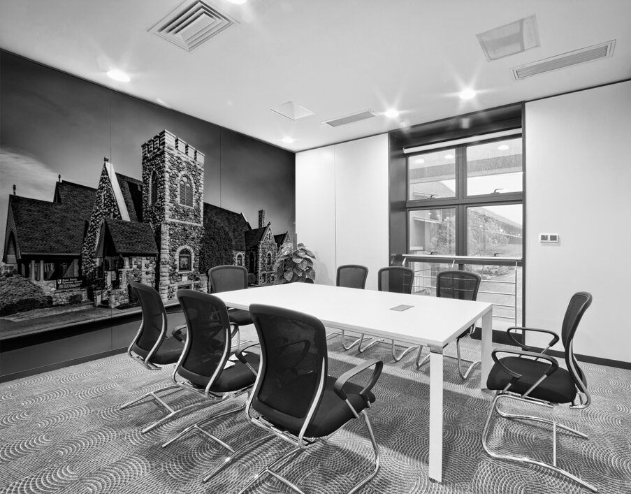 St. Johns Episcopal Church Grayscale Wall Printing