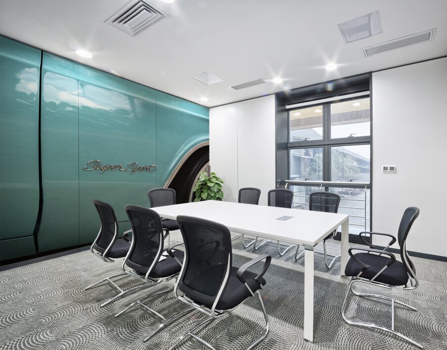 1965 Blue Chevrolet Impala SS Convertible X4 10 Wall Printing