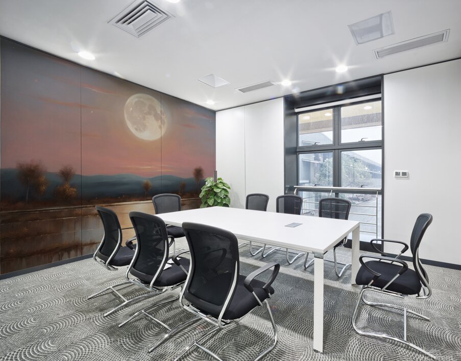  A figurative painting representing a moons Wall Printing