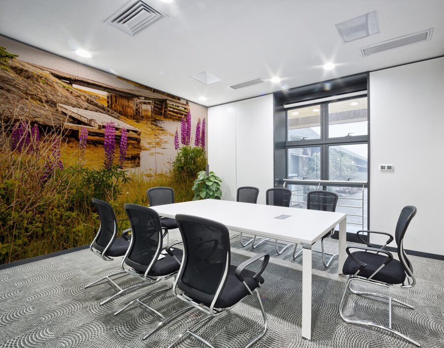 Blue Rocks Boat House Wall Printing