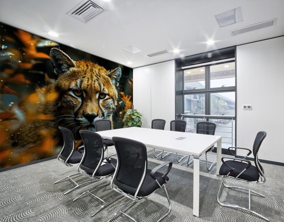 Wild Cat Jungle Wall Printing