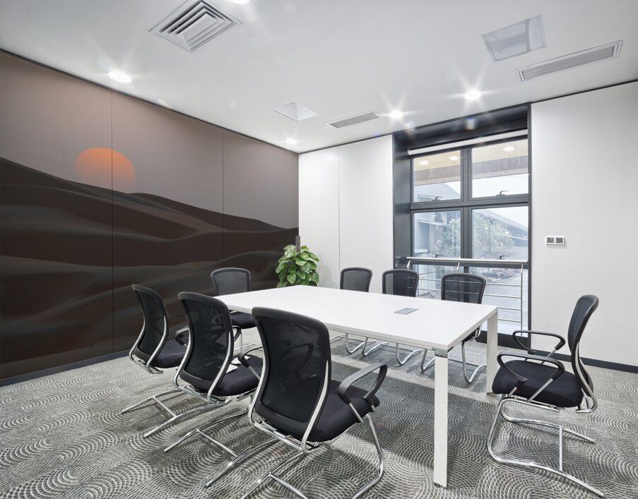 Dune red sun sinking Wall Printing