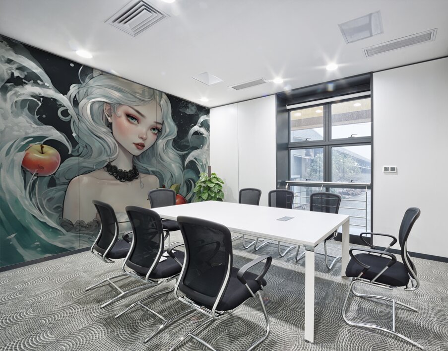 0 Lola is transparent with a single apple inside Wall Printing