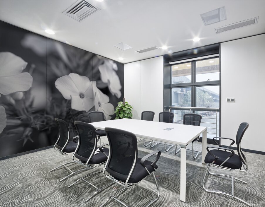 Summer Phlox Flowers Blue Tone  Wall Printing