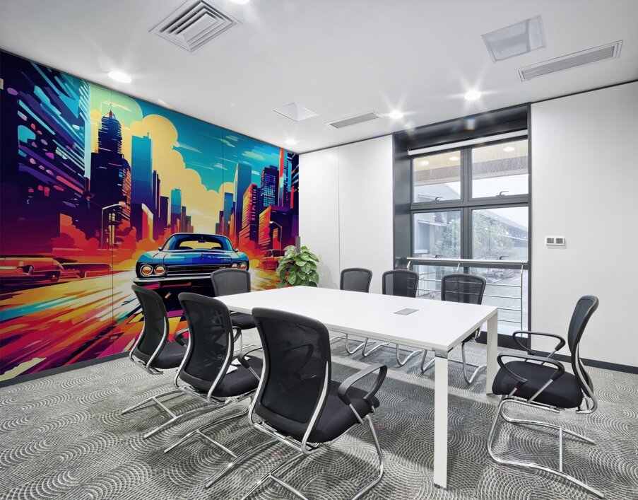 Urban night drive Wall Printing