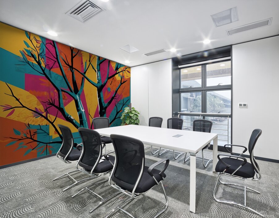  Vibrant Tree Wall Printing