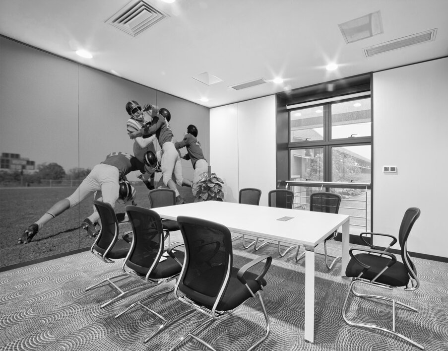 1960s SIX MEN PLAYING FOOTBALL GROUP TACKLE 186823 Wall Printing