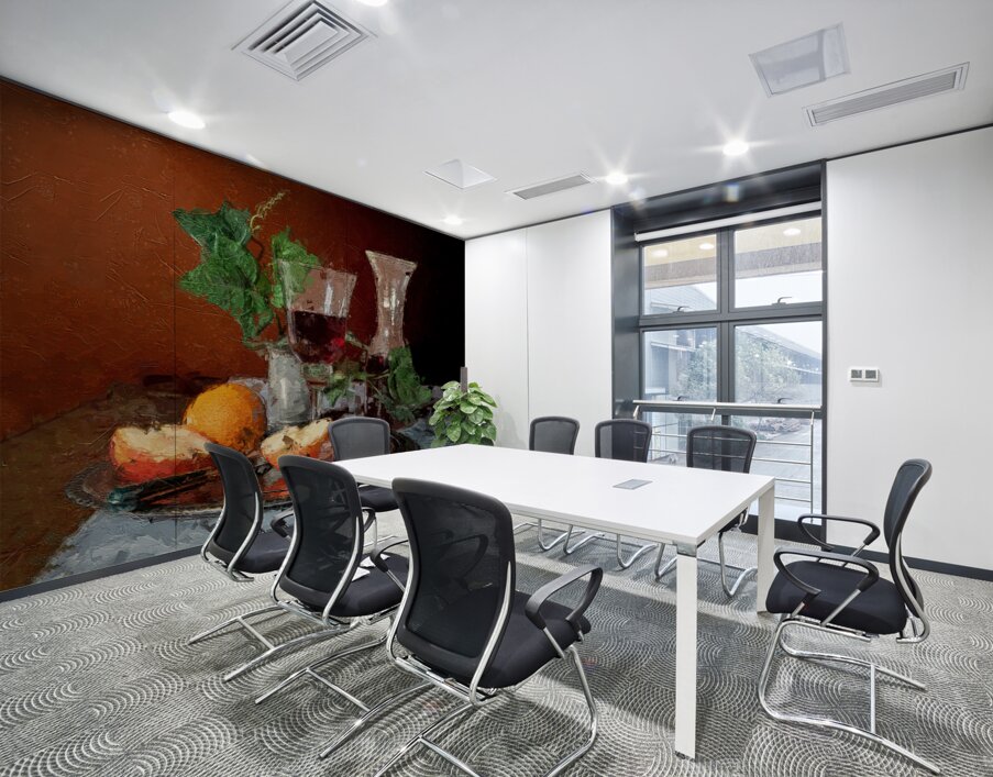 Fruit and Wine Painterly Wall Printing