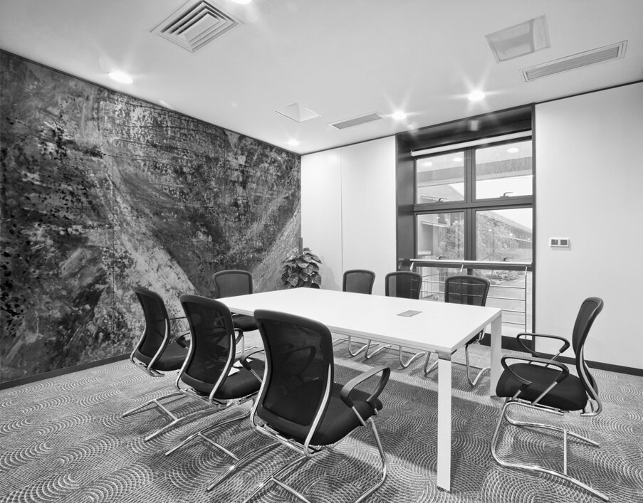 Heart Abstract in Black and White  Wall Printing