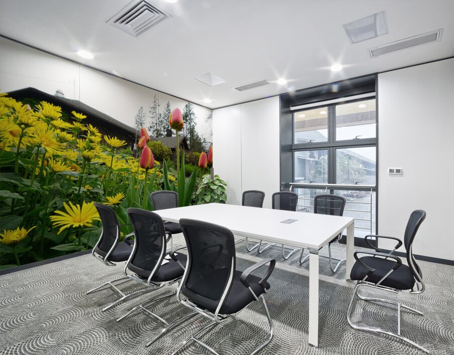 Flower Garden Wall Printing