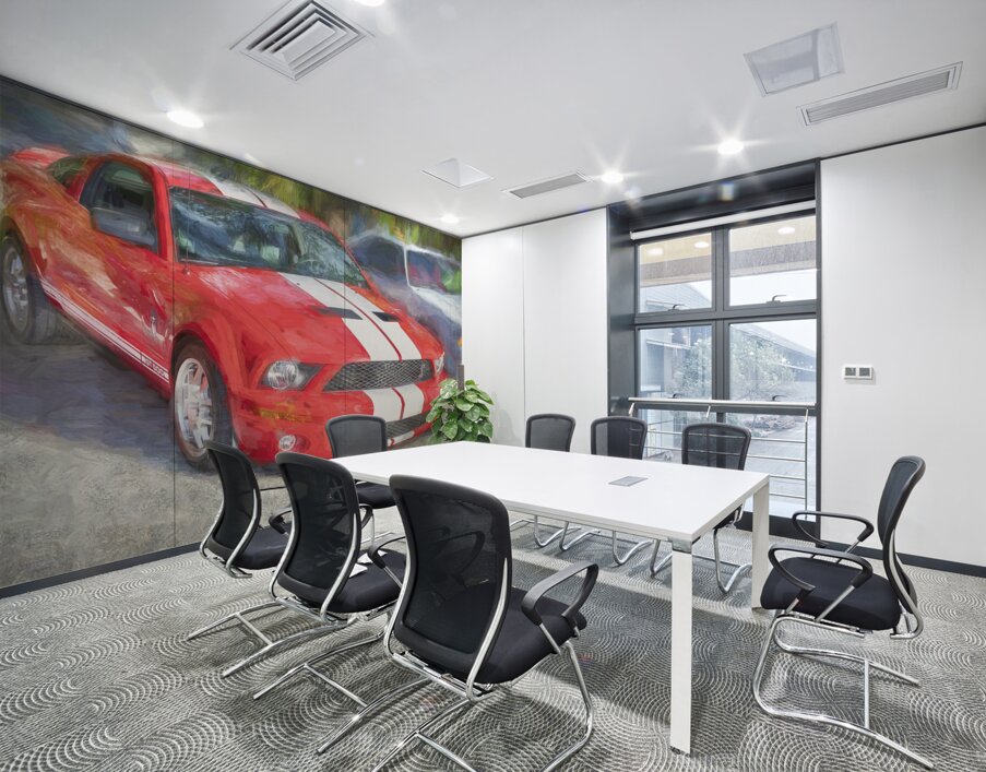 2007 Red Ford Shelby Mustang GT500 X 5 Wall Printing