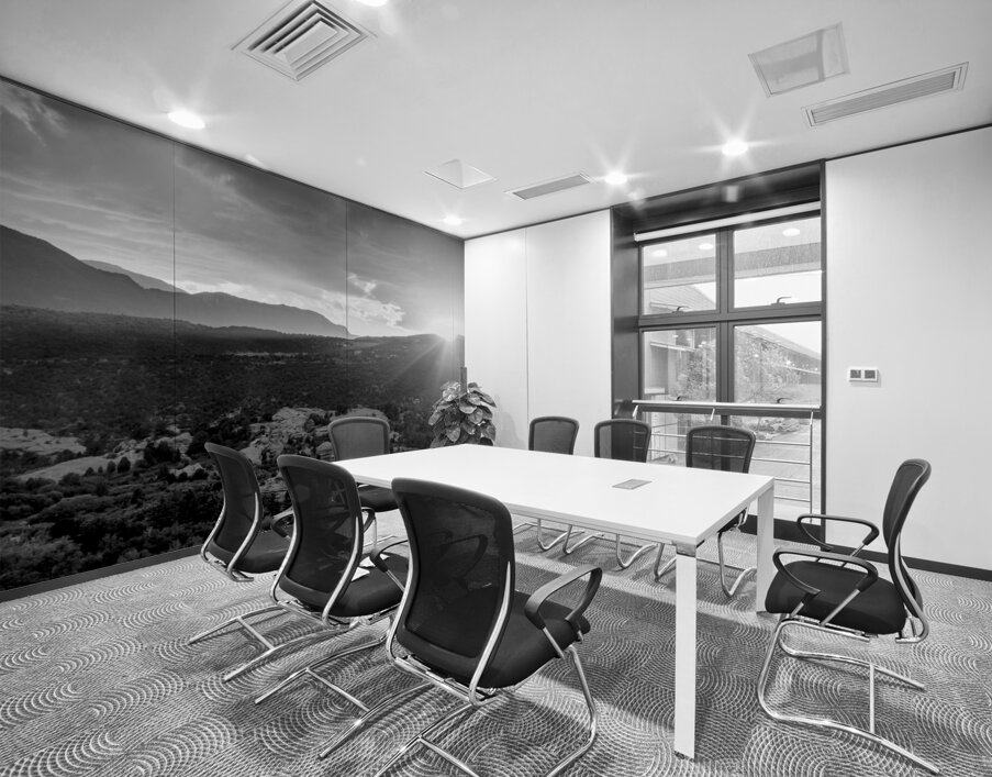 Pikes Peak Sunset Haze Grayscale Wall Printing