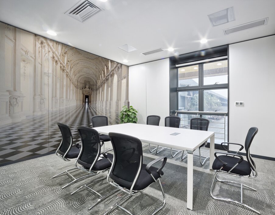 Reggia di Venaria Reale Italy - corridor perspective luxury ma Wall Printing