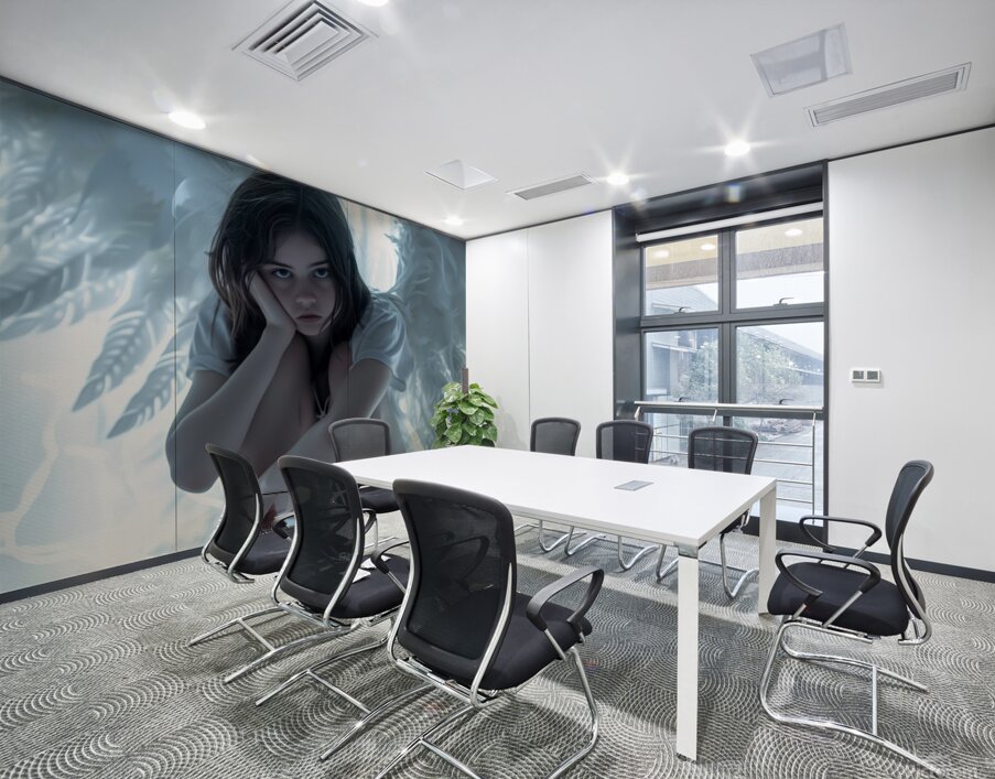 Contemplative Seraph Wall Printing