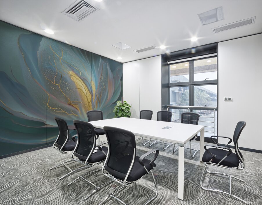 abstract oil painting that captures the essence of flowers  Wall Printing