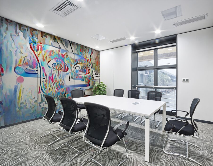 Abstract Expressions in Motion Wall Printing