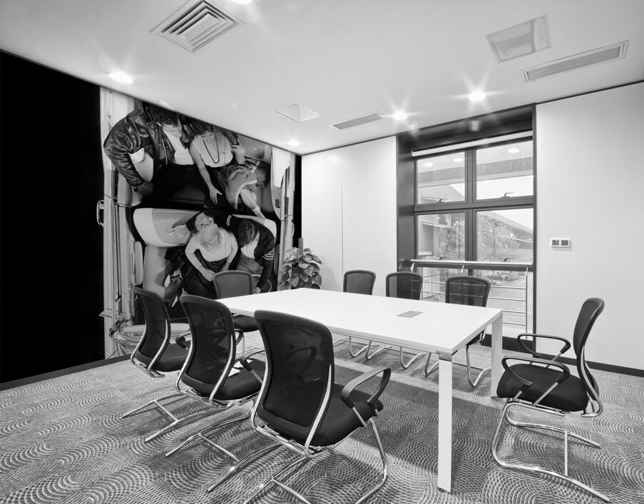 1950s TWO TEEN COUPLES IN CONVERTIBLE CAR 194090 Wall Printing