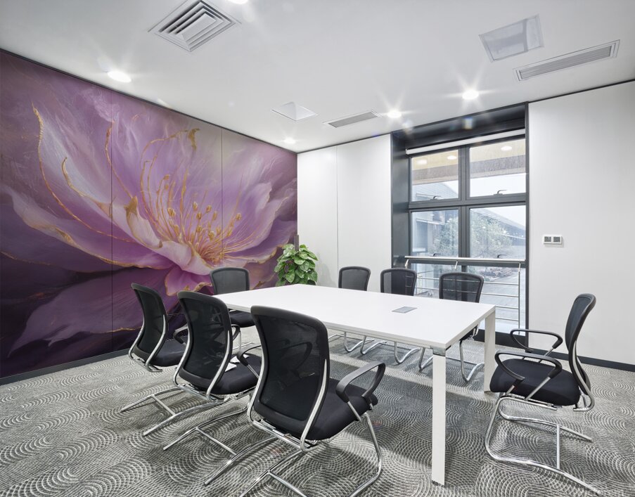 abstract oil painting that captures the essence of flowers  12 Wall Printing