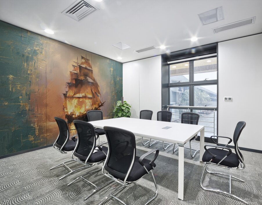 abstract oil painting that captures the essence of flowers  41 Wall Printing