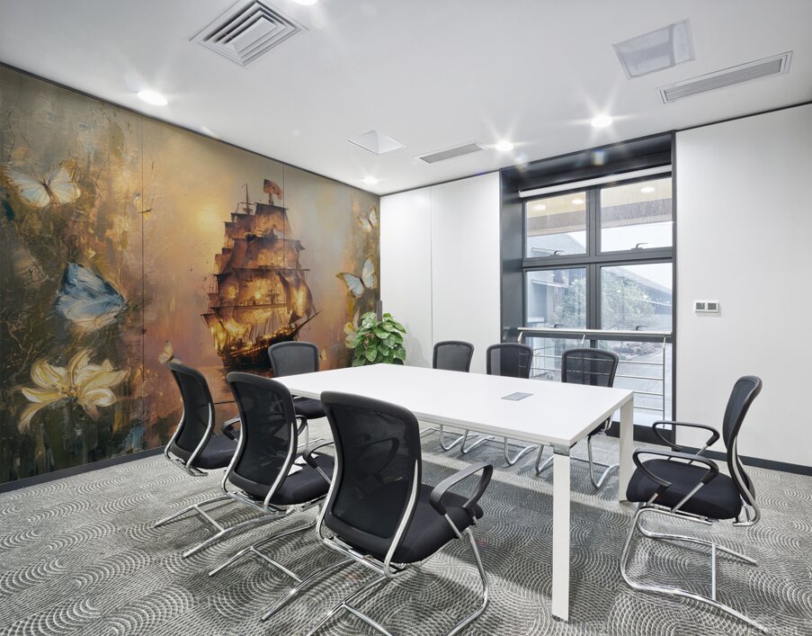 abstract oil painting that captures the essence of flowers  44 Wall Printing