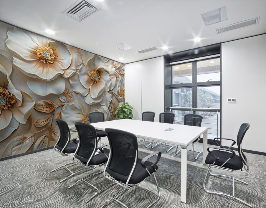 White flowers 2 Wall Printing