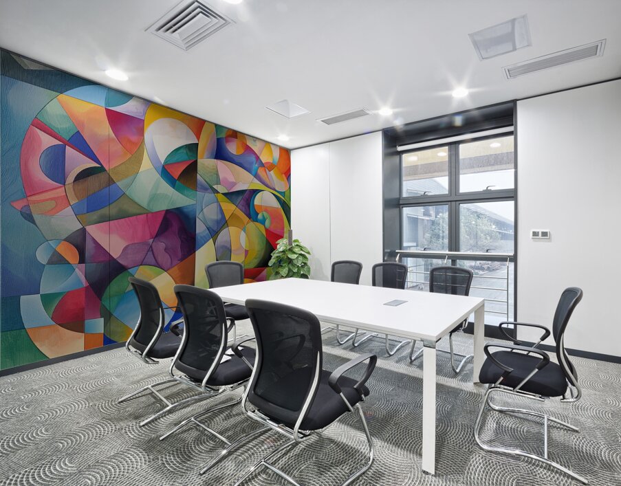 Geometric Symphony Wall Printing