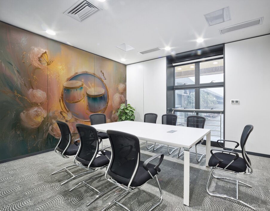 abstract oil painting that captures the essence of flowers  8 Wall Printing