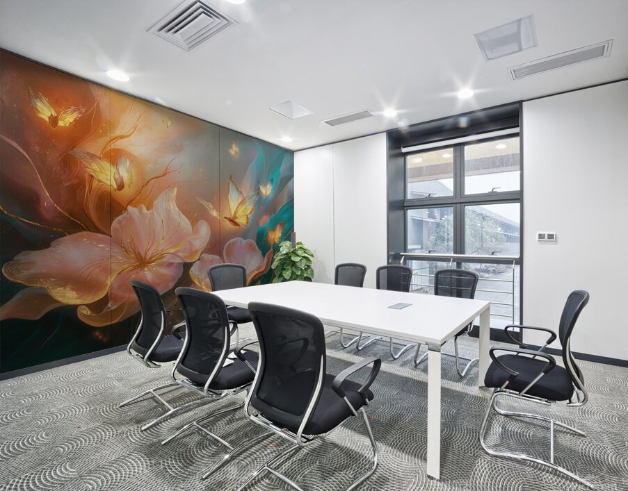 abstract oil painting that captures the essence of flowers  9 Wall Printing