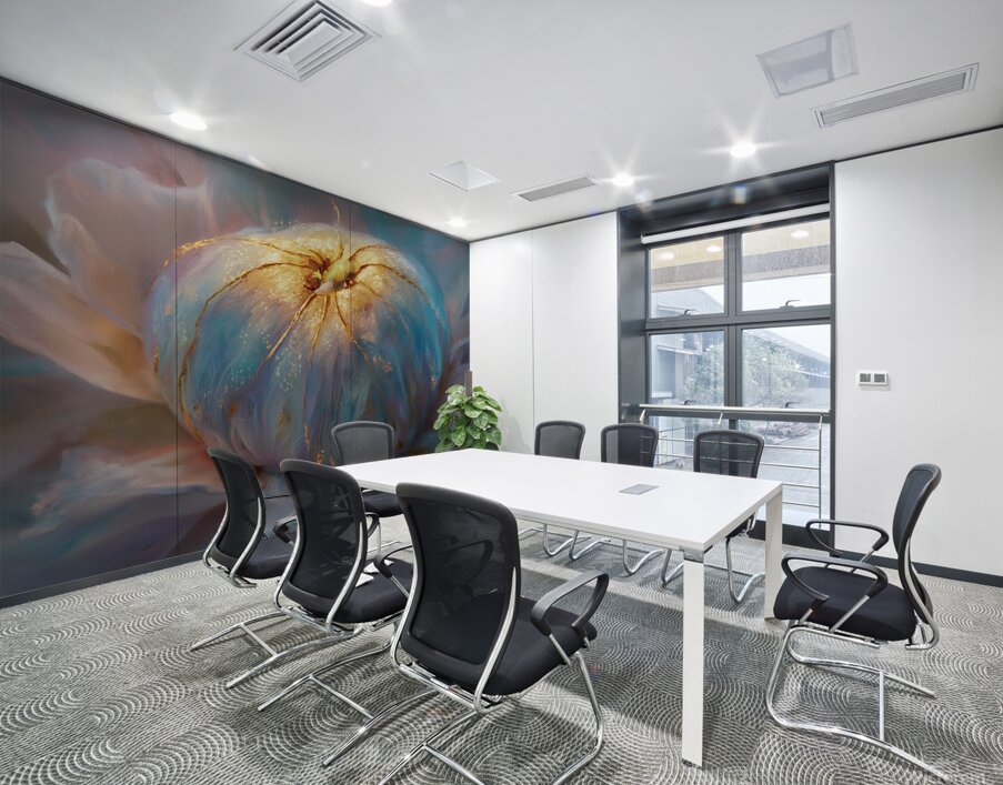 abstract oil painting that captures the essence of flowers  28 Wall Printing