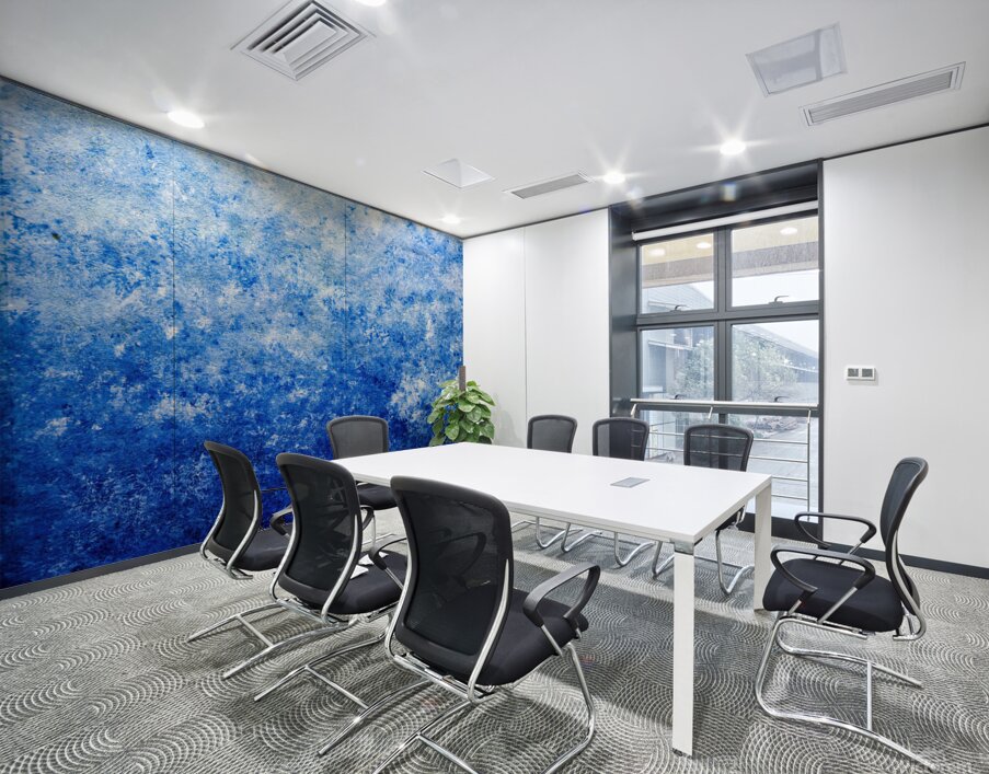 Abstract blue painting Wall Printing