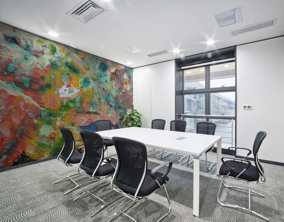 Cosmic Bloom – A Collision of Colors Wall Printing