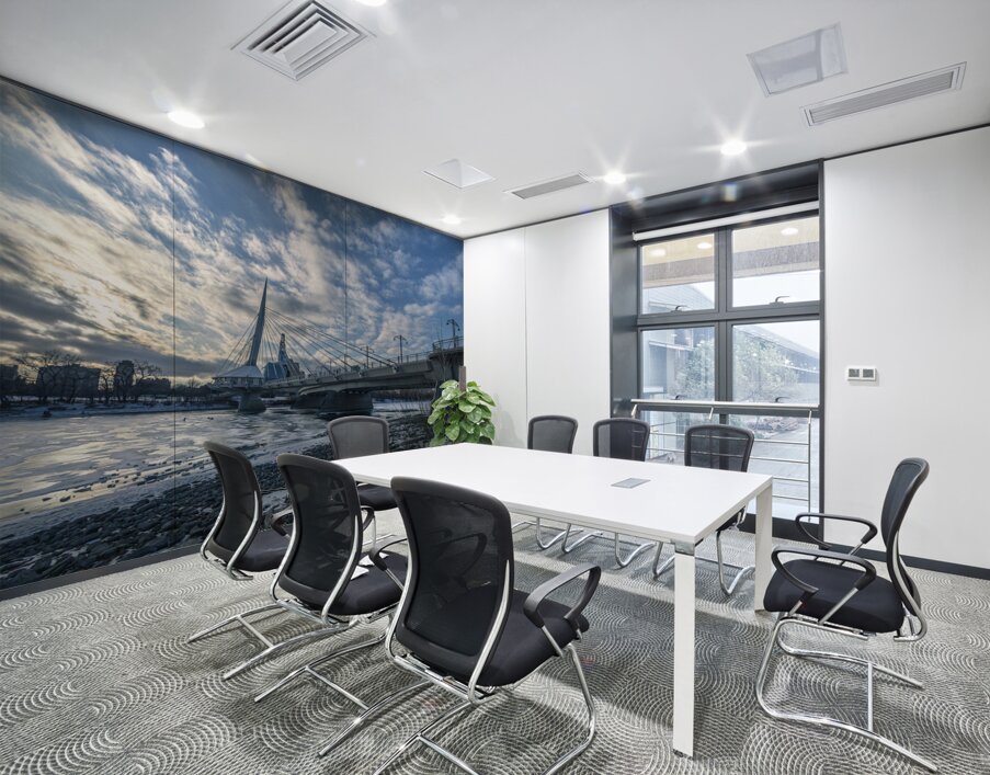 Winter on the Esplanade Riel Wall Printing