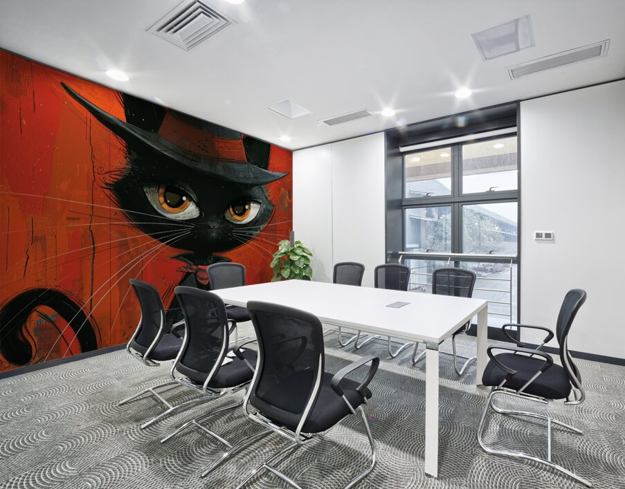 Harlem Whiskers: A Feline Fusion of Culture and Style Wall Printing