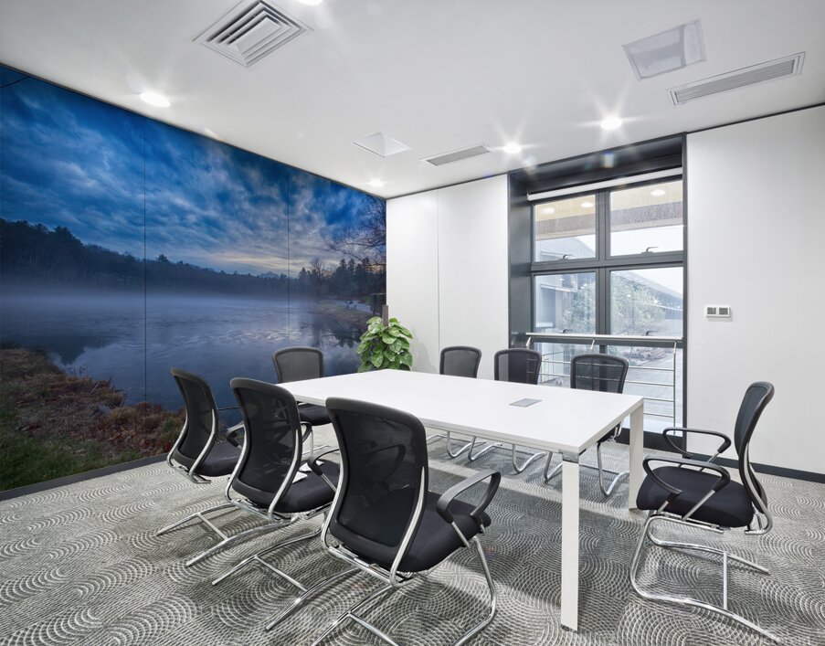 Mysterious Mist on the Pond Wall Printing