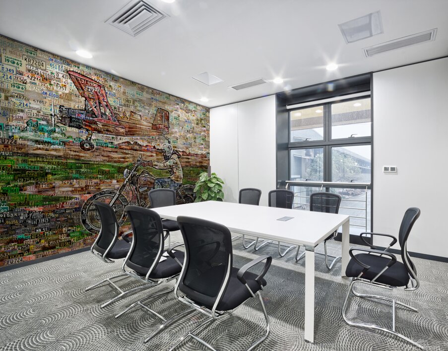 HARLEY  AND PLANE Wall Printing