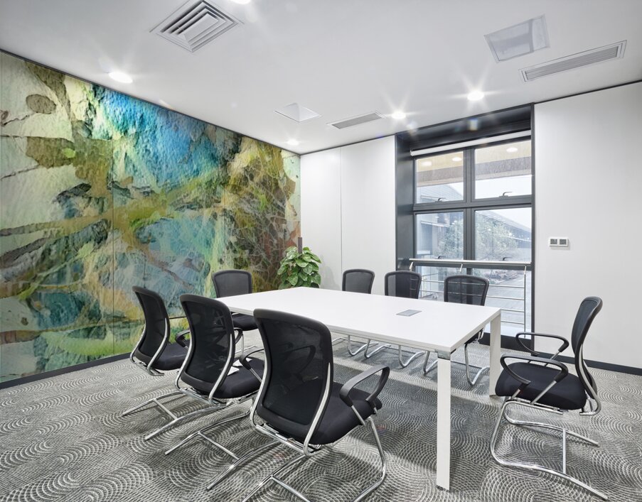 the blue electric portrait Wall Printing