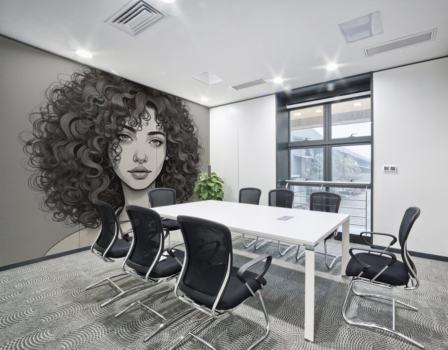 Curly Hair Character Design 22 Wall Printing