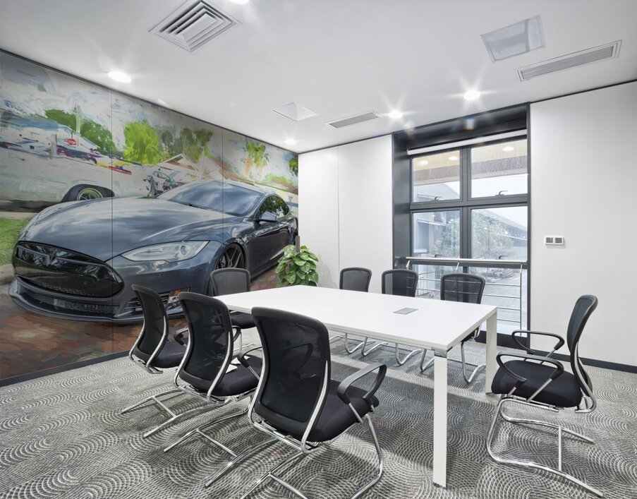 2015 Grey Tesla Model S P85D X 4 Wall Printing