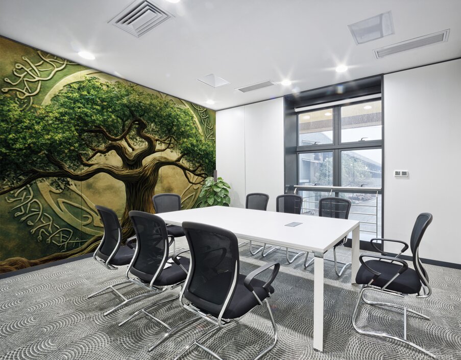 Medieval Celtic Tree of Life Yggdrasil Painting Wall Printing