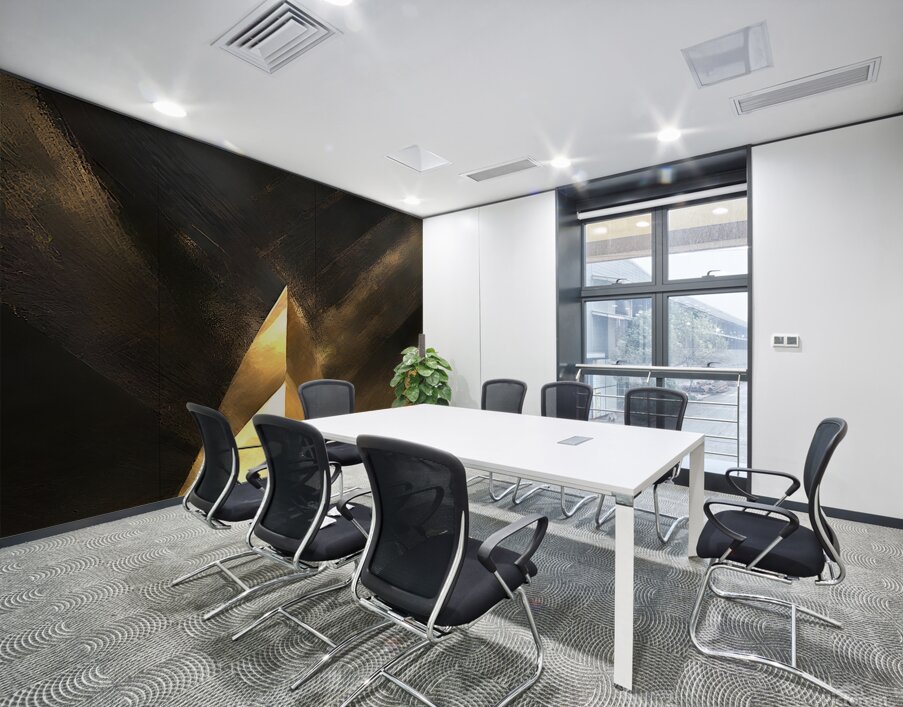 modern abstract black & gold Wall Printing