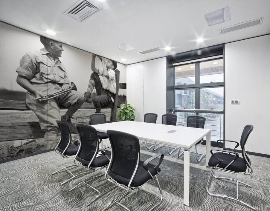 1930s 2 BOYS SIT ON SPLIT FENCE PRACT. BUGLE HORNS 232613 Wall Printing