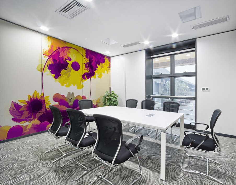 Artistic Easter basket white bunny in middle    paintography Wall Printing