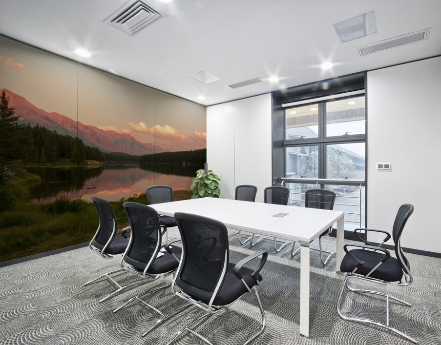 Banff Alberta Canada pond mountains Wall Printing